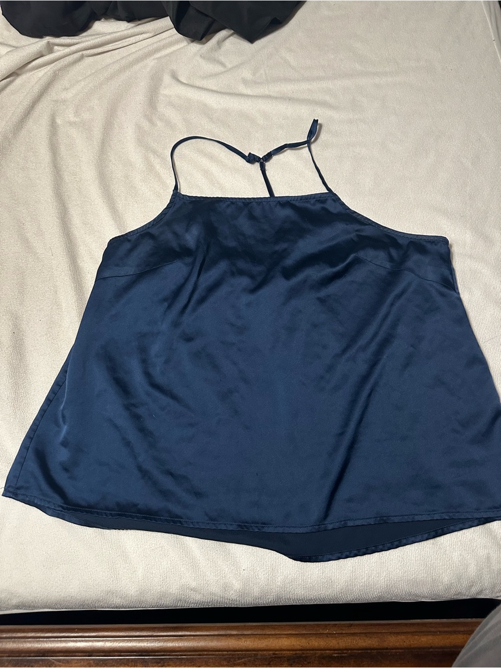 Stars Above Navy Satin Cami with Racer back Straps